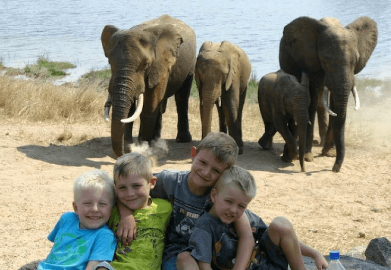 fmaily-volunteers-elephants