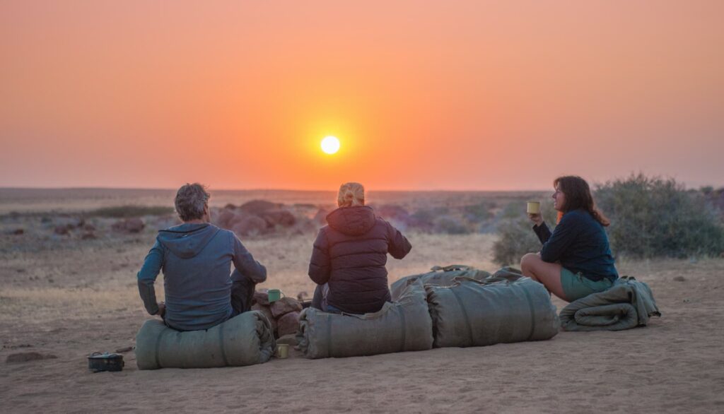 Volunteers in the desert in Namibia