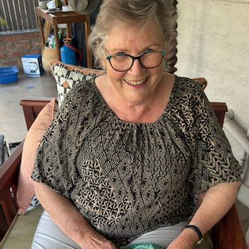 Volunteer Joyce in Victoria Falls