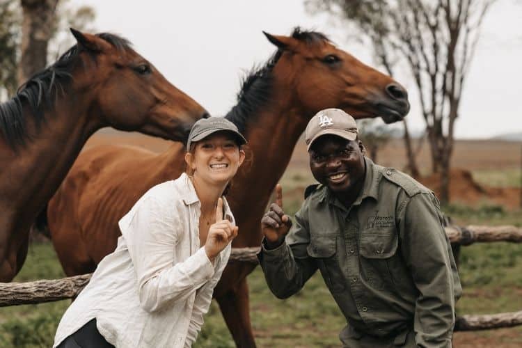 horse riding volunteer and guide